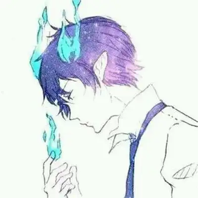 蓝色系二次元男生头像二次元男生动漫qq头像