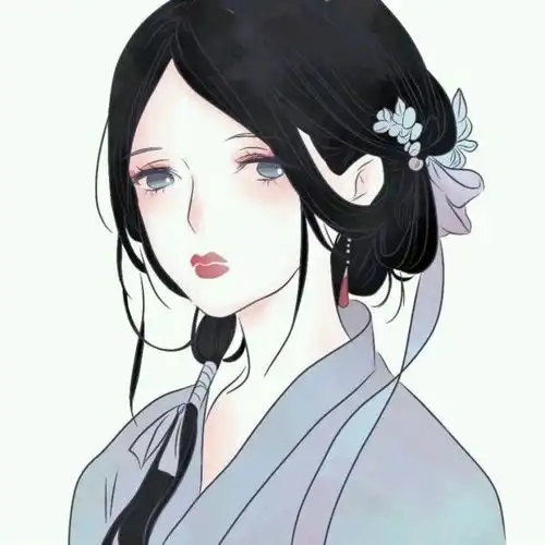盘发古典美女图片