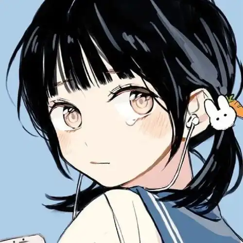 超级可动漫女生头像眼泪有星星呀