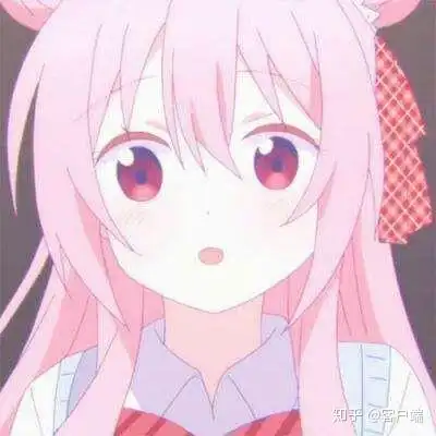 求粉红色眼睛的动漫角色女