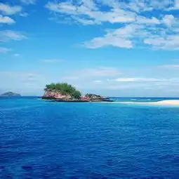 大海蓝天小岛风景头像