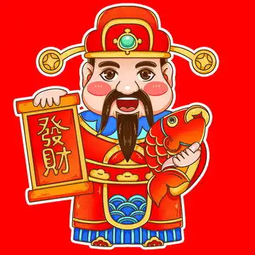 新年春节国潮财神爷插画设计模板下载设计素材素材下的动漫卡通设计模板
