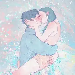 她画下热恋情侣的甜蜜日常,看得人脸红心跳