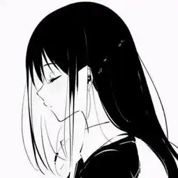 动漫情侣头像一男一女黑白图片求这个女生头像.