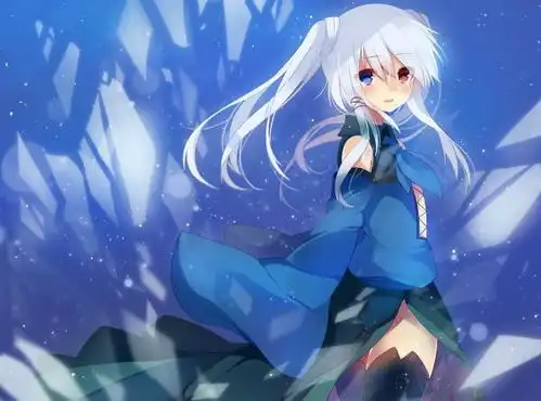 求银发少女,一红瞳一蓝瞳的图片,谢谢