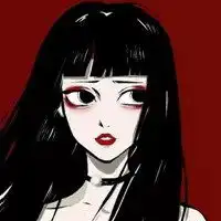 动漫暗黑系红色头像