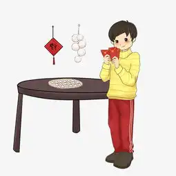 新年手拿红包的小男孩图片素材其他格式下载动漫人物大全