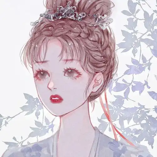 古风女生头像雪的碗里,盛的是月光