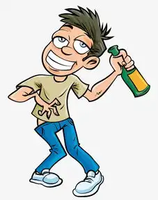 卡通人物插图拿着酒瓶喝醉的男人素材图片免费下载高清png千库网图片编号9014389