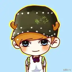 萌萌的鹿晗动漫图q版,带鹿角