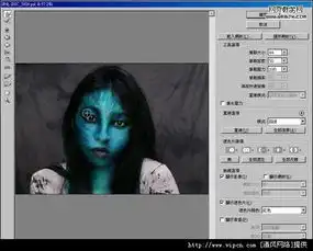 photoshop教程把人物头像处理成阿凡达中的外星人