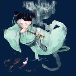 水彩风格人物古风美女吹箫图片素材其他格式下载动漫人物大全