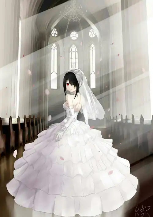 花嫁狂三婚纱狂三约会大作战壁纸美图插画