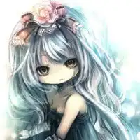 银色短发红瞳动漫女孩