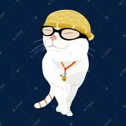 矢量卡通戴着墨镜的猫咪素材图片免费下载千库网