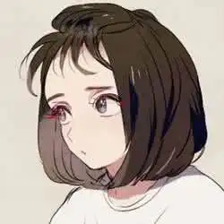 眼睛是纯黑色的女生,在微笑,求动漫图片,急