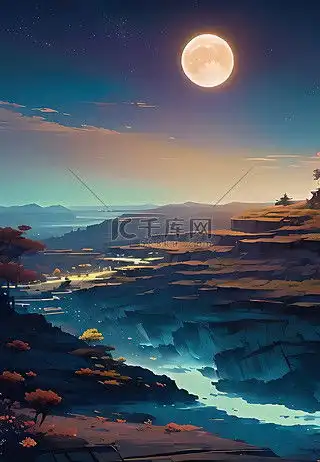 卡通森林风景背景图片卡通森林风景背景素材图片千库网