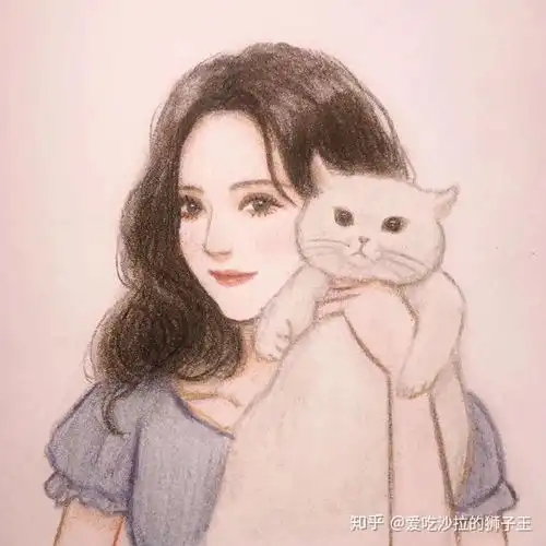 女生与猫头像我希望未来的自己知足上进温柔坚定