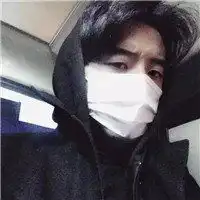 卡通侧脸戴口罩男头像黑白头像微信头像图片大全