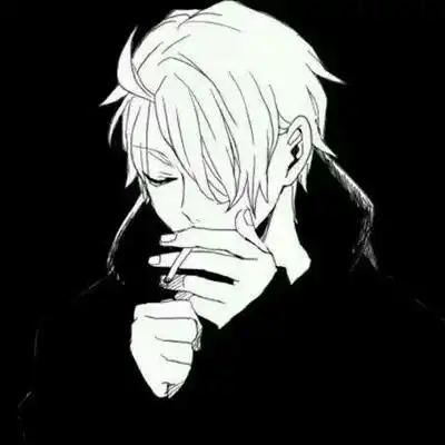 黑夜点烟大衣男