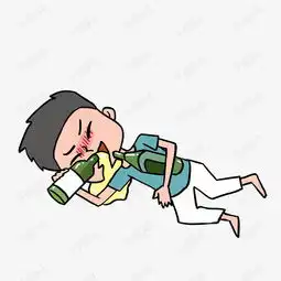 卡通插图喝醉酒的男人素材图片免费下载千库网