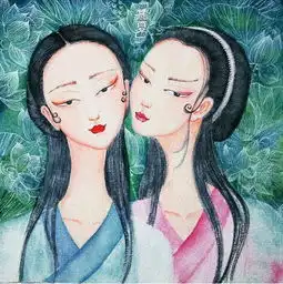 当代中国画佛系女人,还是妖张小玉