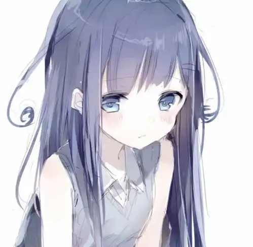 蓝色治愈系动漫头像