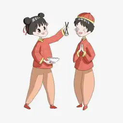 两款福娃闹春节日插画图片素材其他格式下载动漫人物大全