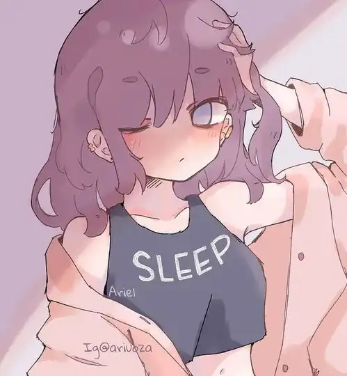 微信头像慵懒萌萌可爱的少女手绘头像动漫画风,太好看了