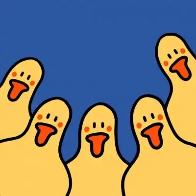 小黄鸭卡通头像可爱萌,呆萌小黄鸭头像