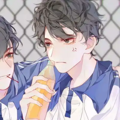 死党头像一左一右卡通一生一世陪着你