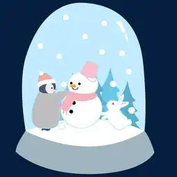 冬季堆雪人水晶球卡通手绘素材图片素材其他格式下载动漫人物大全