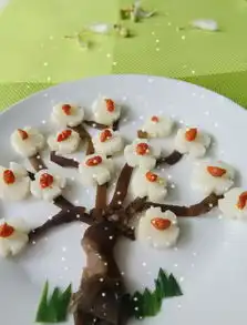 让宝贝爱上吃饭清蒸山药花