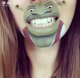 玩唇彩妆师以脸为画布的趣味绘画作品