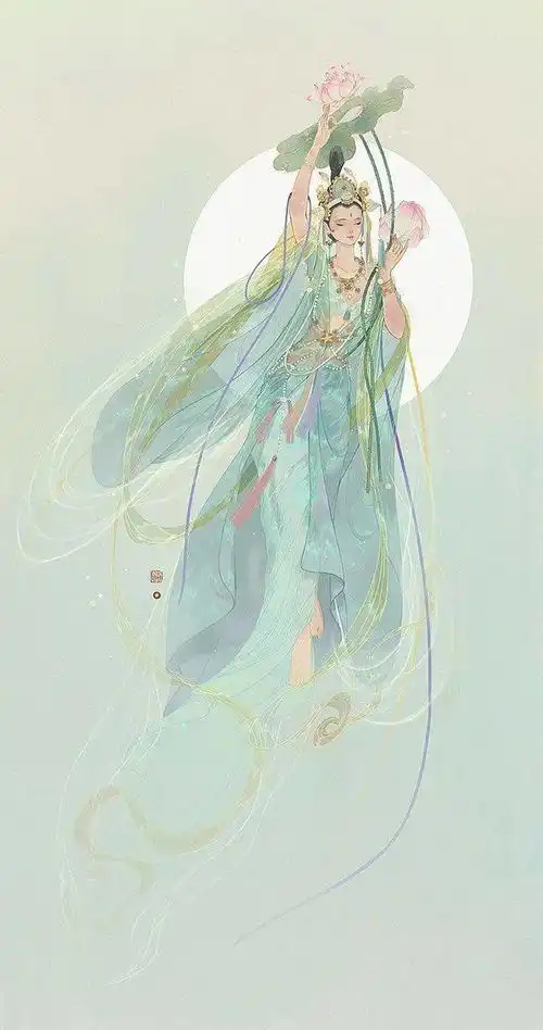 古风插画中的小仙女