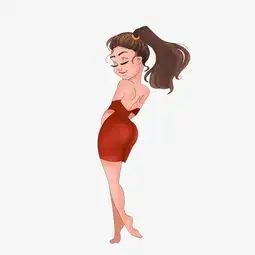 原创全身手绘性感的女孩png格式图片素材其他格式下载动漫人物大全