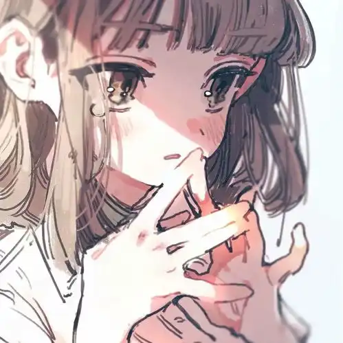 手绘风格,超可爱女生动漫头像