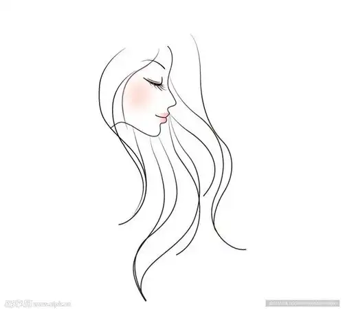 线条卡通女孩美女图片设计图女性妇女