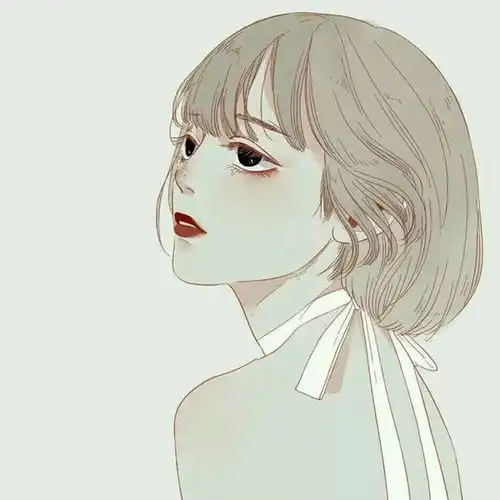 美背短发美人