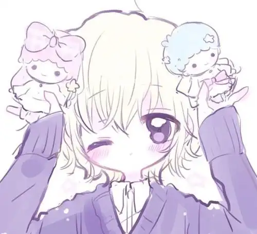 日系可爱风动漫女头可可爱爱,大大脑袋