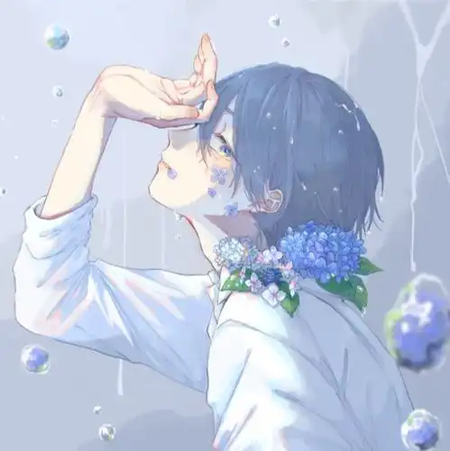 小众男生漫头手绘风