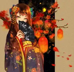 二次元唯美和风美图欣赏身穿和服,亭亭玉立颇有神韵的漂亮女生