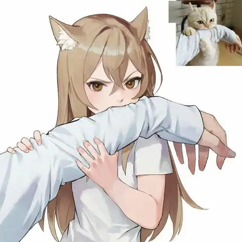 猫扮成动漫女孩会是什么样子这位日本插画家有答案