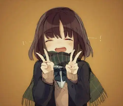 求剪刀手的二次元头像女生的thx