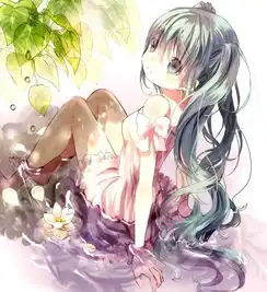 我要粉蓝长发粉蓝瞳的漫画少女图