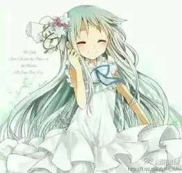 卡通动漫白色衣服像雪人一样的女孩