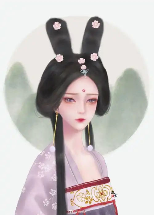 仙气飘飘的古风美人插画
