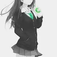 二次元图片女生高冷霸气黑色微信头像图片大全