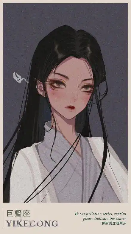 十二星座手绘头像性感冷艳风小姐姐们太可啦