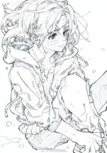 各种风格的动漫少女黑白线描画,二次元少女们快来接图